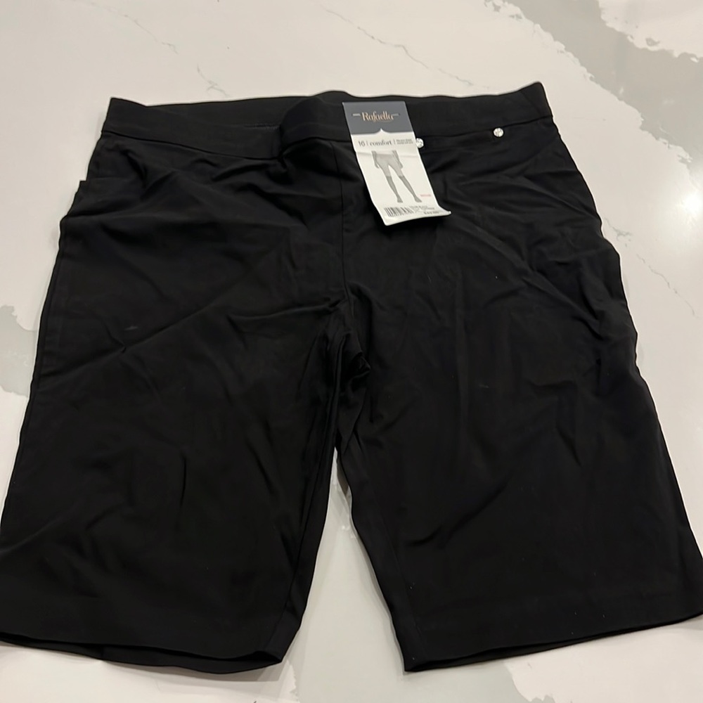 Rafaela four way stretch black shorts. Super slimming!